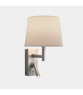 Metrica Reading Wall Light Satin Nickel E27 17.3W 2700K On-Off-1