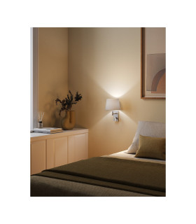 Metrica Reading Wall Light Satin Nickel E27 17.3W 2700K On-Off-2