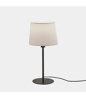 Metrica Round Table Lamp with Round Tapered Shade Black E27 15W-1