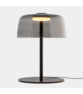 Levels Single Dome 32cm Integrated LED Table Lamp Black Fumé 14.7W CCT 2700-3000-4000K 3 Steps Dimming-1