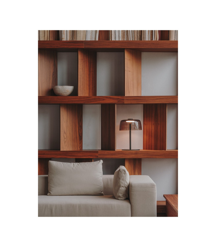 Levels Single Dome 32cm Integrated LED Table Lamp Black Fumé 14.7W CCT 2700-3000-4000K 3 Steps Dimming-2