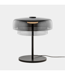 Levels Twin Dome Integrated LED Table Lamp Black Fumé 14.7W CCT 2700-3000-4000K 3 Steps Dimming