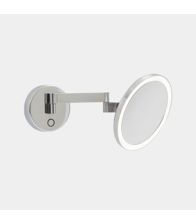 Vanity Illuminated Bathroom Mirror Chrome Sandblasted LED 10.5W 3000K IP44 Touch Dimming-1