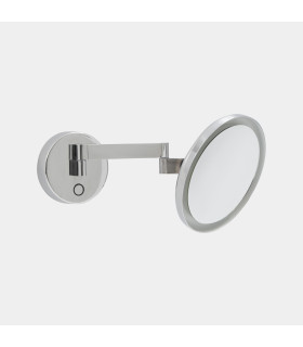 Vanity Illuminated Bathroom Mirror Chrome Sandblasted LED 10.5W 3000K IP44 Touch Dimming-2
