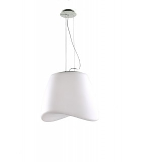 Ceiling Pendant 3 Light E27 Round Outdoor IP44, Matt White, Opal White - 1