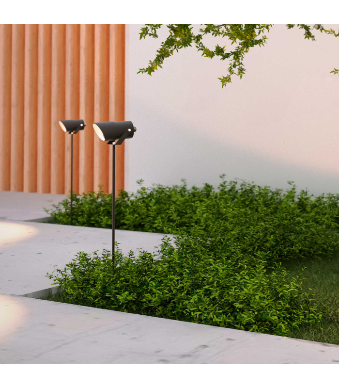 Ousia 94Cm Outdoor Spike Black GU10 8W IP65-3