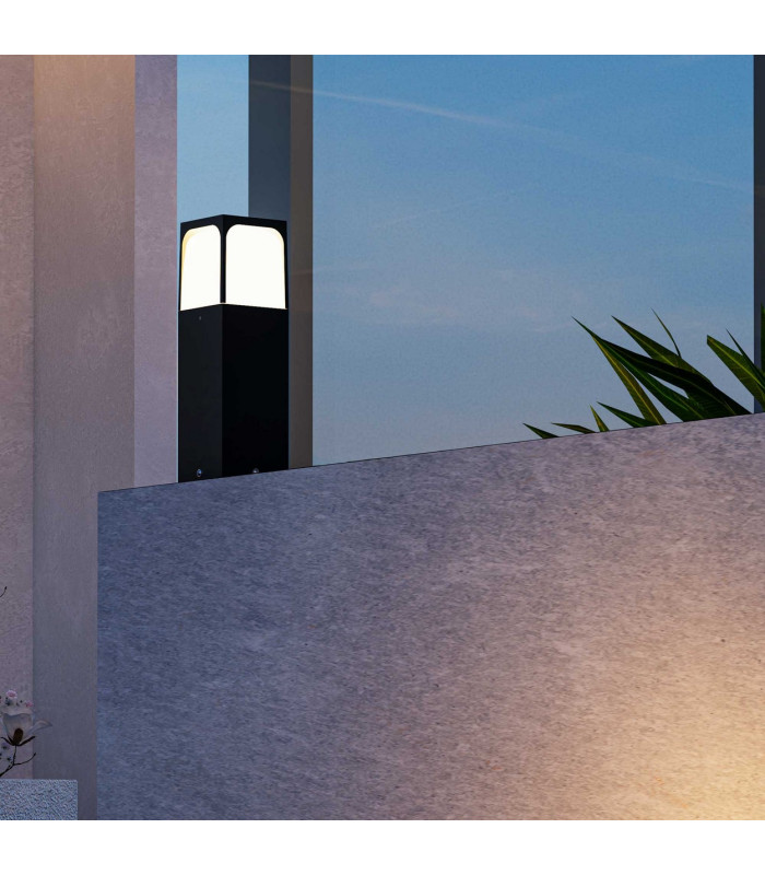 Veta Outdoor Pedestal Light 30cm Black E27 15W IP54-2