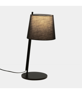 Clip Table Lamp with Round Tapered Shade Black E27 15W-1