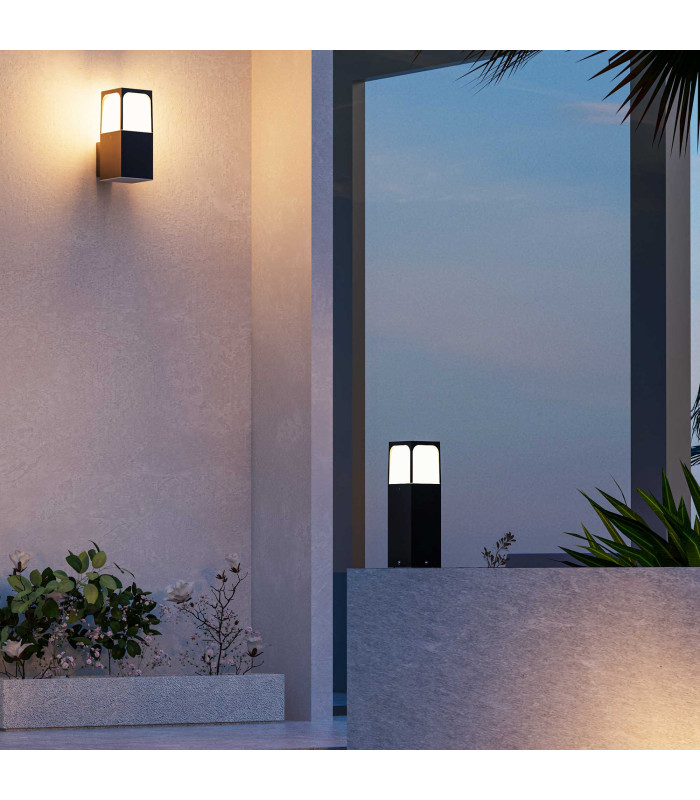 Veta Outdoor Pedestal Light 30cm Black E27 15W IP54-3
