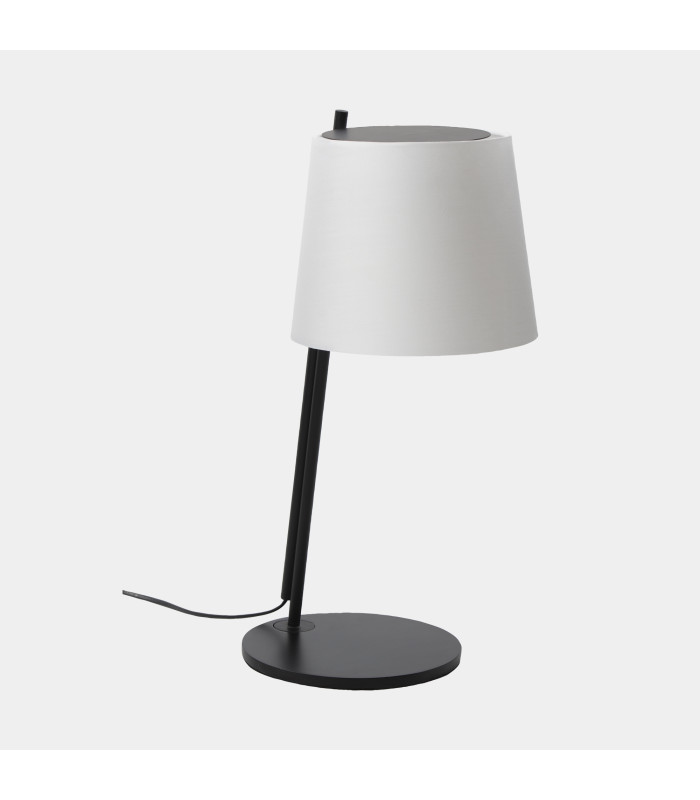 Clip Table Lamp with Round Tapered Shade Black E27 15W-4