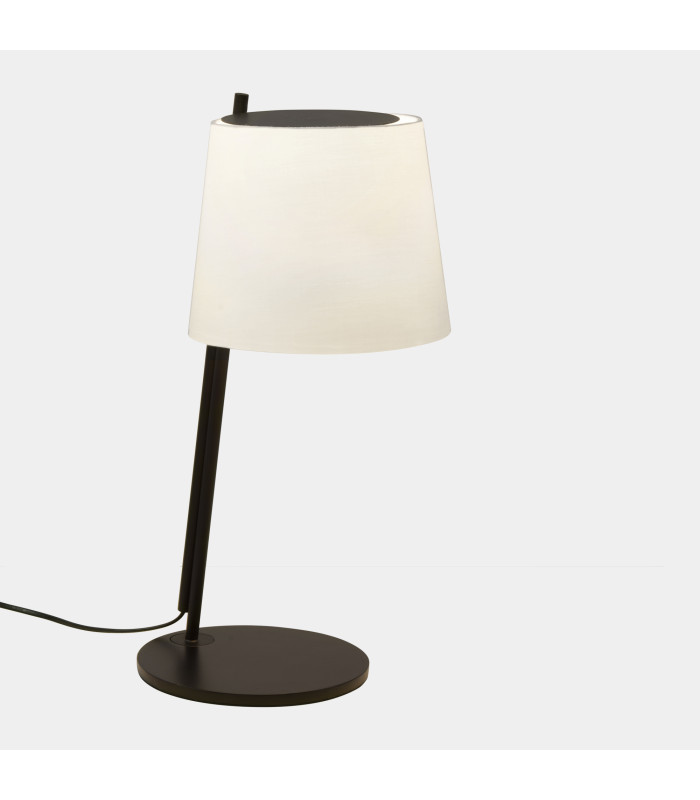 Clip Table Lamp with Round Tapered Shade Black E27 15W-5