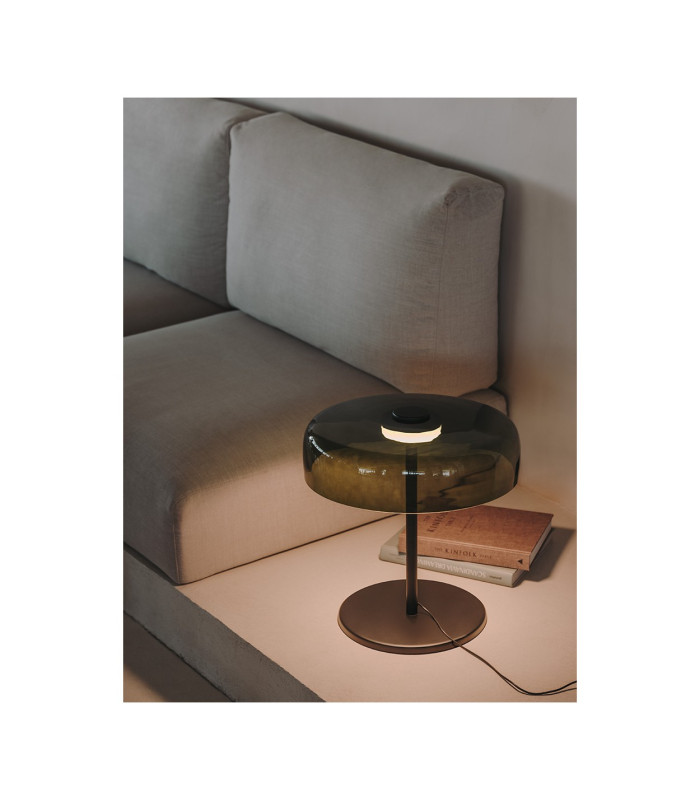 Levels Single Dome 42cm Integrated LED Table Lamp Black Green 14.7W CCT 2700-3000-4000K 3 Steps Dimming-2