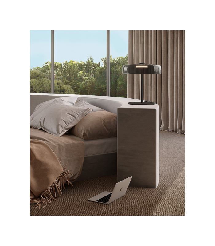 Levels Single Dome 42cm Integrated LED Table Lamp Black Fumé 14.7W CCT 2700-3000-4000K 3 Steps Dimming-2