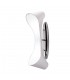 Flush Wall Lamp 2 Light E27, Gloss White, White Acrylic, Polished Chrome - 1