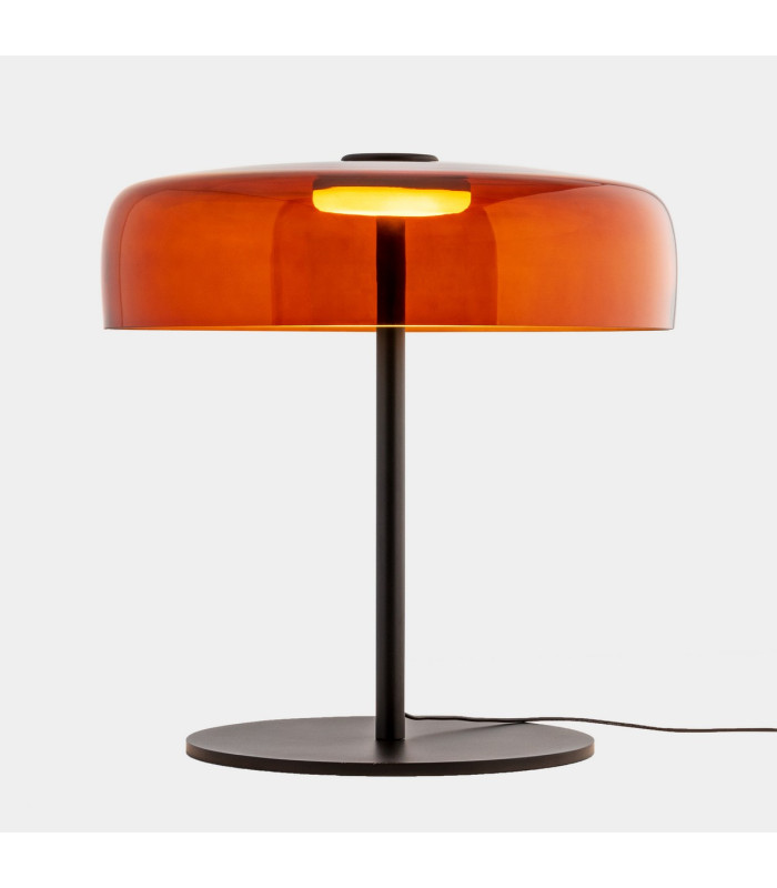 Levels Single Dome 42cm Integrated LED Table Lamp Black Amber 14.7W CCT 2700-3000-4000K 3 Steps Dimming-1