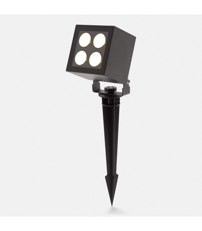 Crest Outdoor Spike Black Faceted LED 8.2W 3000K IP65 On-Off-4