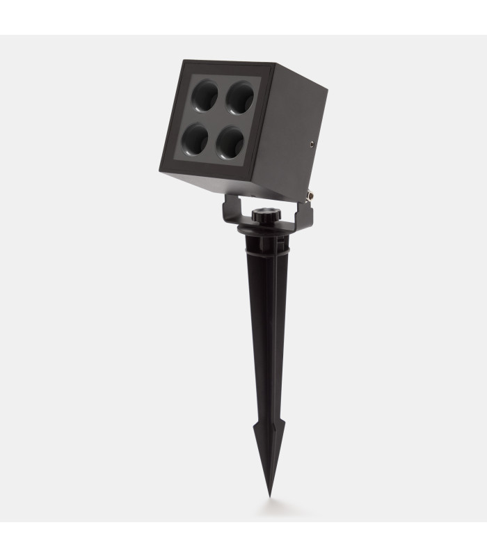 Crest Outdoor Spike Black Faceted LED 8.2W 3000K IP65 On-Off-5