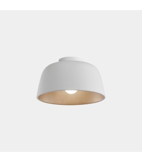 Miso 29cm Bowl Semi Flush Ceiling Light White E27 15W-1