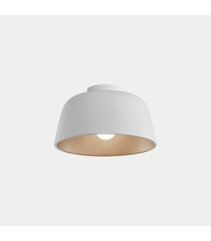 Miso 29cm Bowl Semi Flush Ceiling Light White E27 15W-1