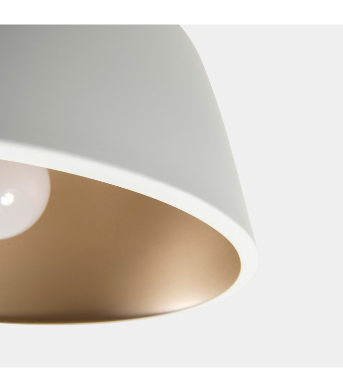 Miso 29cm Bowl Semi Flush Ceiling Light White E27 15W-4