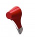 Wall Lamp 1 Light E27, Gloss Red, White Acrylic, Polished Chrome - 1