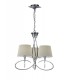 Ceiling Pendant 3 Light E14, Polished Chrome with Ivory White Shades - 1
