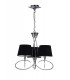 Ceiling Pendant 3 Light E14, Polished Chrome with Black Shades - 1