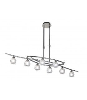 Telescopic 8 Light G9 ECO Line, Polished Chrome - 1