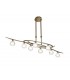 Telescopic 8 Light G9 ECO Line, Antique Brass - 1