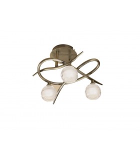 Ceiling 3 Light G9 ECO, Antique Brass - 1