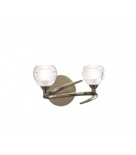 Wall Lamp Switched 2 Light G9 ECO, Antique Brass - 1