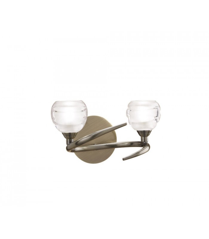 Wall Lamp Switched 2 Light G9 ECO, Antique Brass - 1