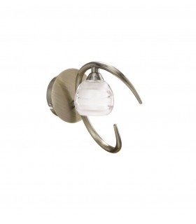 Wall Lamp Switched 1 Light G9 ECO, Antique Brass - 1