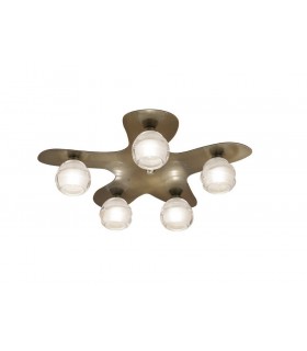Ceiling 5 Light G9 ECO, Antique Brass - 1
