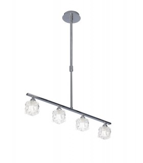 Ceiling Pendant 4 Light G9 ECO Bar, Polished Chrome - 1
