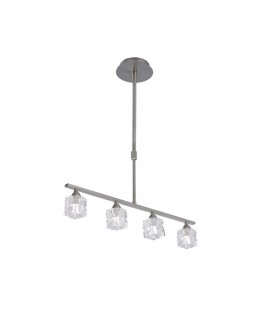 Ceiling Pendant 4 Light G9 ECO Bar, Satin Nickel - 1