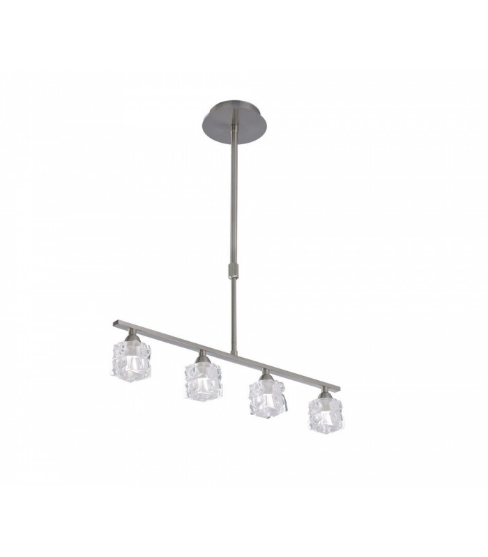 Ceiling Pendant 4 Light G9 ECO Bar, Satin Nickel - 1