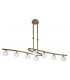 Telescopic 8 Light G9 ECO, Antique Brass - 1