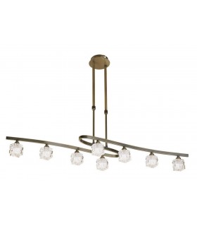 Telescopic 8 Light G9 ECO, Antique Brass - 1