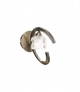 Wall Lamp Switched 1 Light G9 ECO, Antique Brass - 1