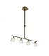 Ceiling Pendant 4 Light G9 ECO Bar, Antique Brass - 1