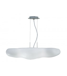 Ceiling Pendant 6 Light E27 IP44, Matt White, Opal White - 1