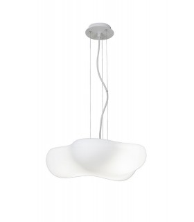Ceiling Pendant 4 Light E27 Indoor, Matt White, Opal White - 1