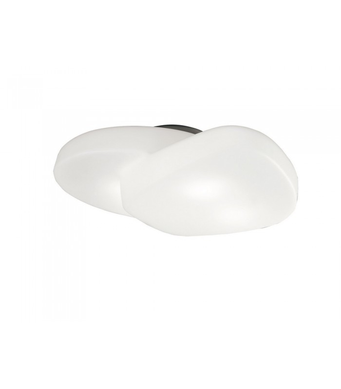 Ceiling 4 Light E27 Outdoor IP44, Matt White, Opal White - 1