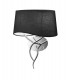 Wall Lamp Switched 2 Light E14, Polished Chrome with Black Shade - 1
