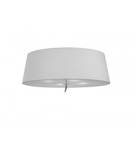 Ceiling 4 Light E27, Polished Chrome with Ivory White Shade - 1
