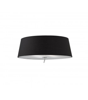 Ceiling 4 Light E27, Polished Chrome with Black Shade - 1