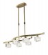 Telescopic Semi Flush 6 Light G9, Antique Brass - 1