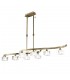 Telescopic Semi Flush Convertible 8 Light G9, Antique Brass - 1