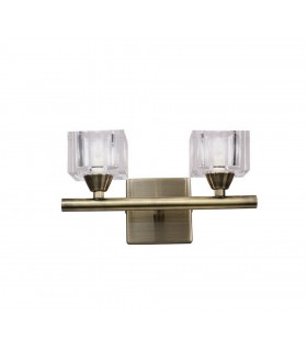 Wall Switched 2 Light G9, Antique Brass - 1